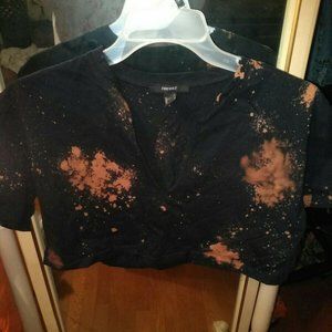 NWOT Forever21 Half Cropped Bleached Distressed Bl